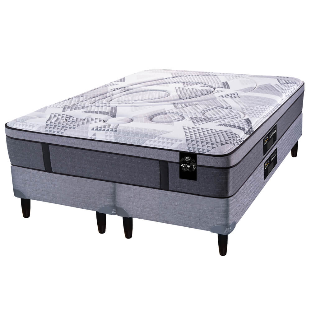 Colchón King Koil Luxury Pocket New 160x200 + Sommier Inducol Negro