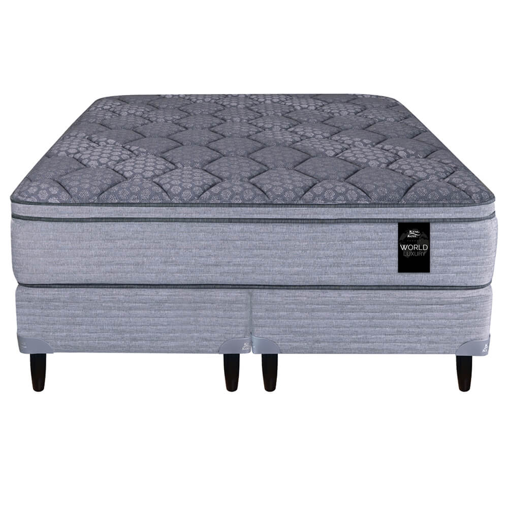 Colchón King Koil XL Advanced 180x200 Resortes + Sommier Inducol Negro